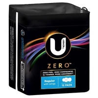 U by Kotex Zero Regular Wing 12 Pack