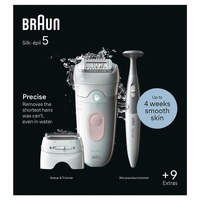 Braun Silk-Epi 5 Epilator with Bikini Trimmer & 8 Extras