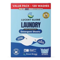 Lucent Globe Laundry Detergent Sheets Ocean Breeze 120 Sheets