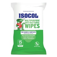 Isocol Hand & Surface Wipes 15 Pack