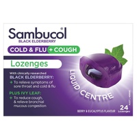 Sambucol Cold & Flu + Cough 24 Lozenges