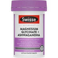 Swisse Ultiboost Magnesium Glycinate + Ashwagandha Night 60 Tablets