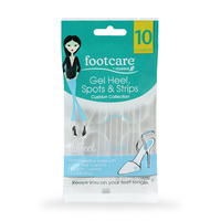 Maseur Footcare Gel Cushions Heel, Spots & Strips 10 cushions Non-slip Grip