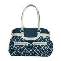 JJ Cole Collections Satchel Diaper Bag Spacious 12 Pockets - Navy Arbor