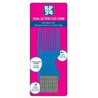 KP24 Dual Action Lice Comb Detangles & Removes Head Lice & Eggs Gentle on Scalp