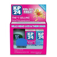 KP24 Value Pack Head Lice Treatment with Metal Comb Kill Head Lice & Their Eggs