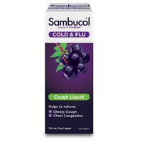 Sambucol Adult Cough Liquid 120mL Black Elderberry Relief Chest Phlegm