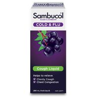 Sambucol Adult Cough Liquid 250mL Black Elderberry Relief Chest Phlegm