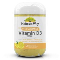 Nature's Way Adult Vita Gummies Vitamin D3 1000 IU 120S Muscle Bone Calcium