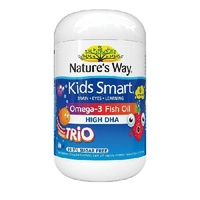 Nature's Way Kids Smart Burstlets Omega-3 Fish Oil Trio 60S DHA Healthy Brain