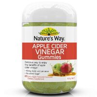 Nature's Way Apple Cider Vinegar Gummies 65 Pack Juicy Apple Flavour