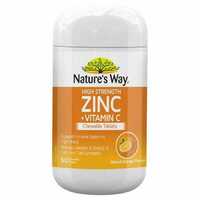 Nature's Way High Strength Zinc + Vitamin C Chewable Tablets 60s