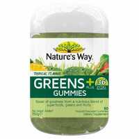 Nature's Way Greens+ Gummies 60s Energy Metabolism and Immune Health