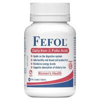 Fefol Daily Iron & Folic Acid 30s Iron Folate Deficiency Delayed Release