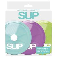SUP ReSUP Dial Weekly Organiser Reminder Box 3 Colours Vitamins Supplement