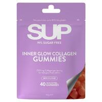 SUP Inner Glow Collagen 40 Gummies Rosehip Collagen Skin Mixed Berry Flavour