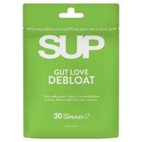 SUP Gut Love Debloat 30 Capsules Herbal Bloating Indigestion Flatulence