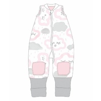 Coolies No Arms Cotton 6-12m My First 1.0 TOG CLOUDS - PINK