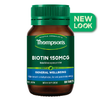 Thompson's Biotin 150MCG 100 Tablets Vitamin B7 Assist Metabolism