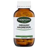 Thompsons Organic Magnesium 120 Tabs Support Healthy Cardiovascular Function
