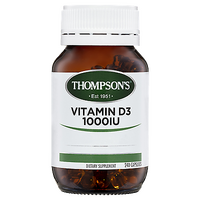 Thompsons Vitamin D3 1000IU 240 Caps Assist With Calcium Absorption