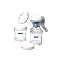 The First Years Baby Manual Breast Milk Pump BPA Free With 2 Bottles