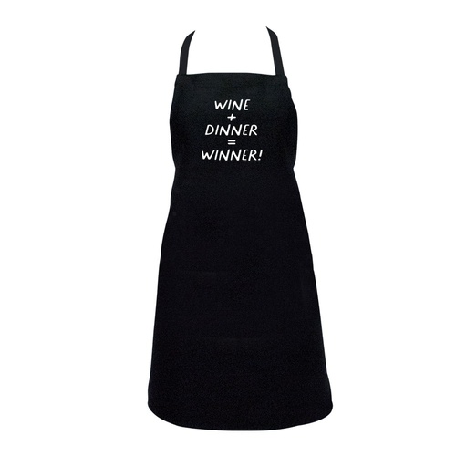 Annabel Trends Screen Print Apron - Wine + Dinner