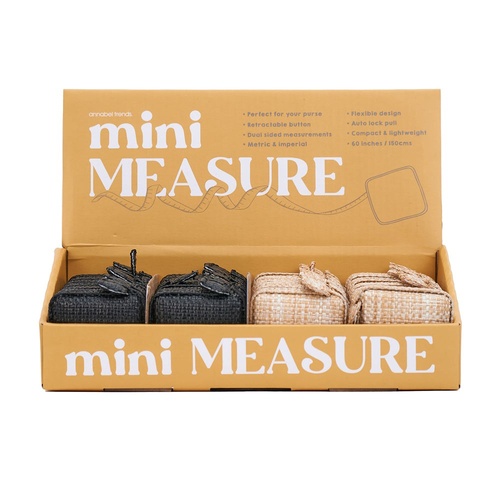 Annabel Trends Mini Measuring Tape - Counter Pack of 40
