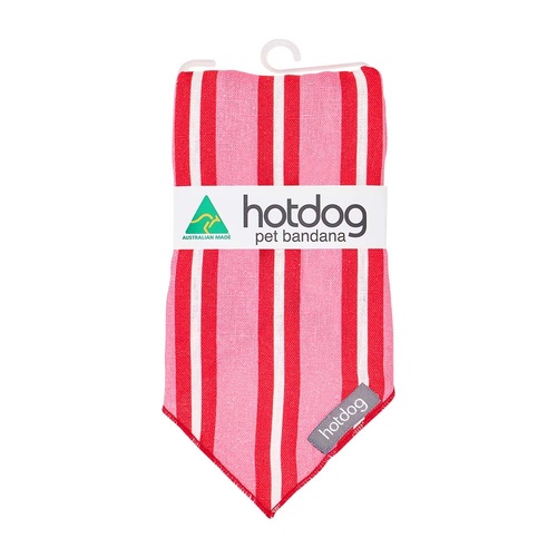 Annabel Trends Hot Dog - Bandana - Cotton - Red & Pink Stripe