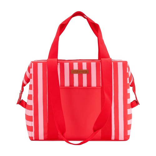 Annabel Trends Picnic Cooler Bag - Box - Red Stripe