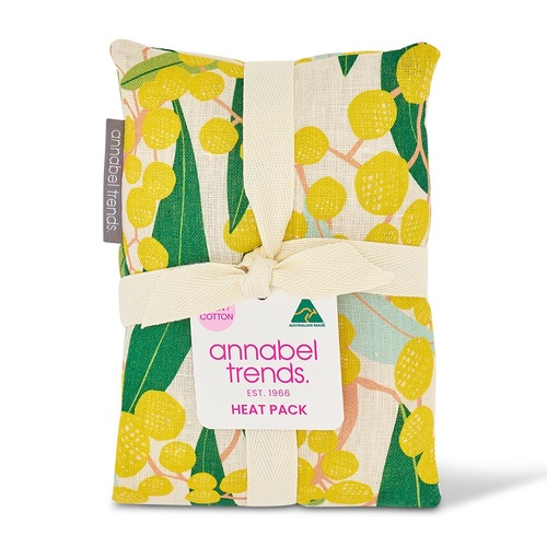 Annabel Trends Heat Pillow - Linen Cotton - Golden Wattle