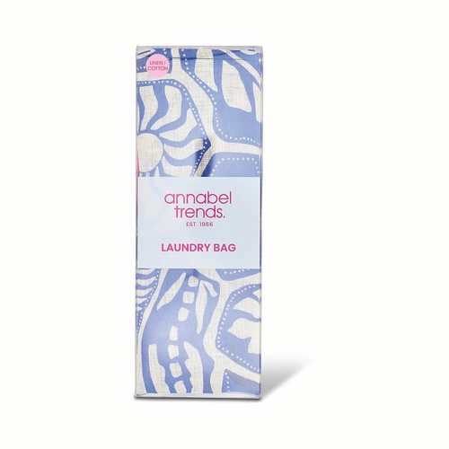 Annabel Trends Laundry Bag - Linen Cotton - Blue Oasis