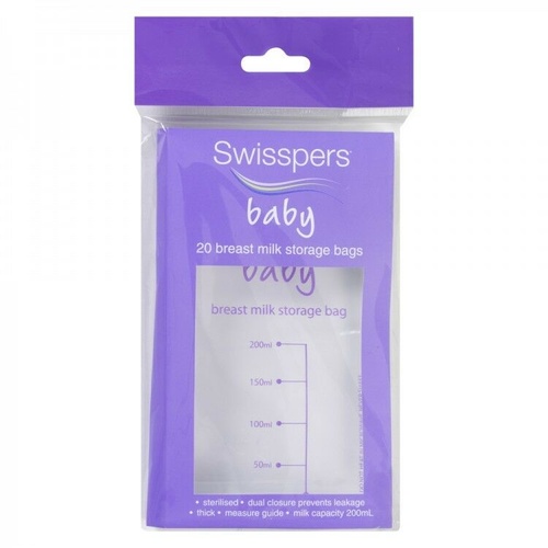 SWISSPERS BABY BREAST MILK STORAGE BAGS 20