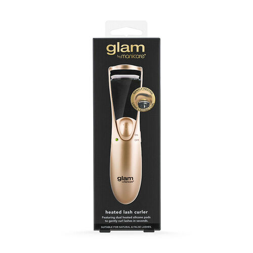 Manicare Glam Heated Lash Curler Dual Heated Silicone Pads Enhance Lashes