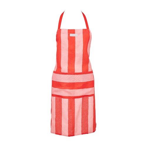 Annabel Trends Apron - Linen - Red Stripe
