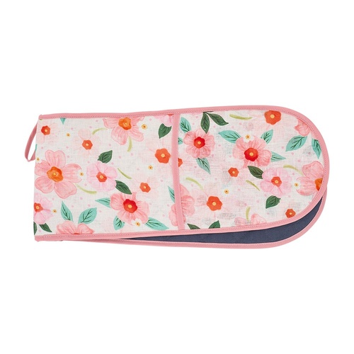 Annabel Trends Double Oven Mitt - Linen - Meadow Blush