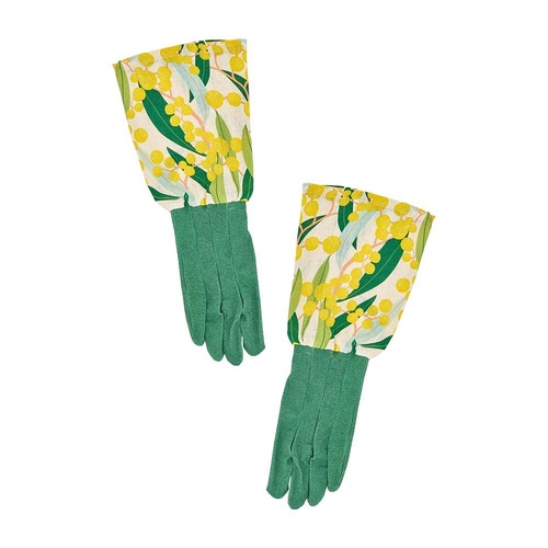 Annabel Trends Long Sleeve Garden Gloves - Linen Cotton - Golden Wattle