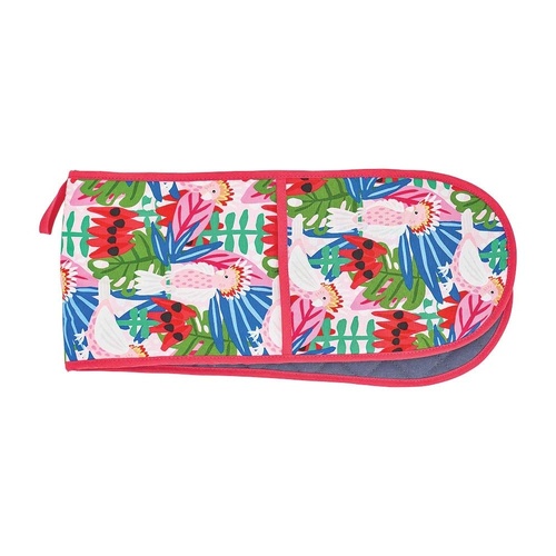 Annabel Trends Double Oven Mitt - Cotton - Pink Cockatoo