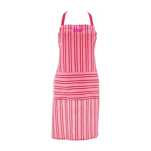 Annabel Trends Apron - Cotton - Red & Pink Stripe