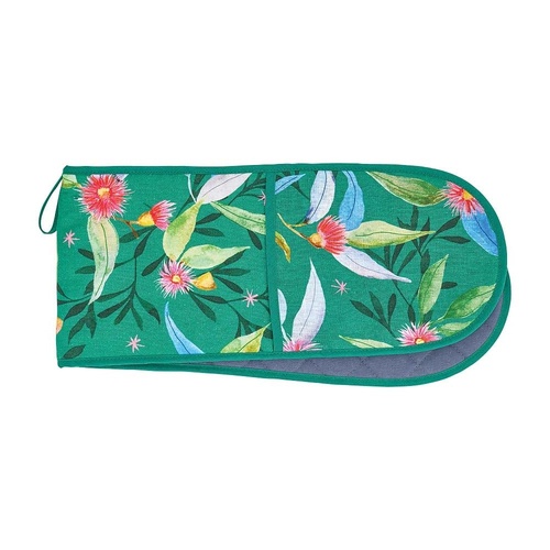 Annabel Trends Double Oven Mitt - Linen Cotton - Gum Blossom