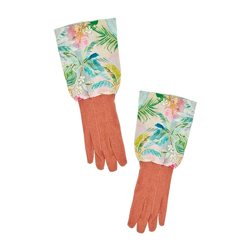Annabel Trends Long Sleeve Garden Gloves - Linen Cotton - Tiki Island