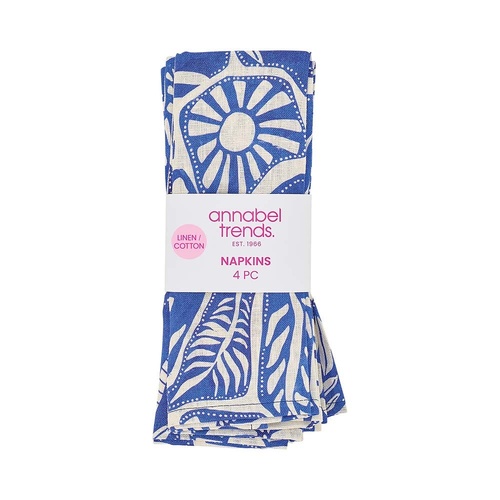 Annabel Trends Napkin Set - Linen Cotton - Blue Oasis