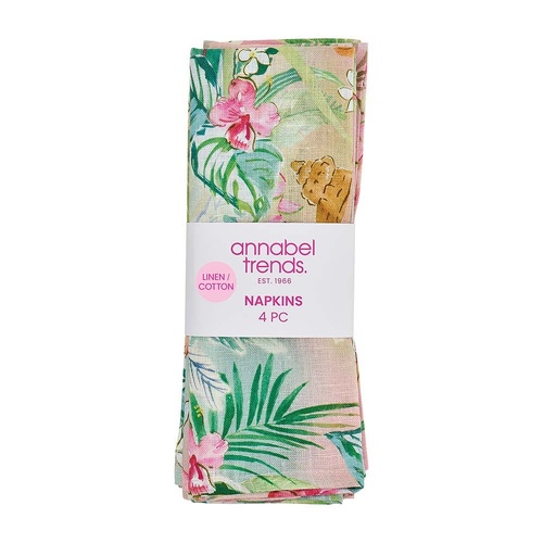 Annabel Trends Napkin Set - Linen Cotton - Tiki Island