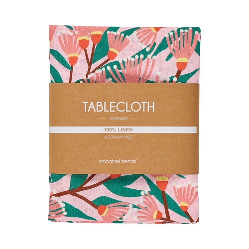 Annabel Trends Tablecloth - Linen - Blossom Branches - Medium 138cm x 240cm