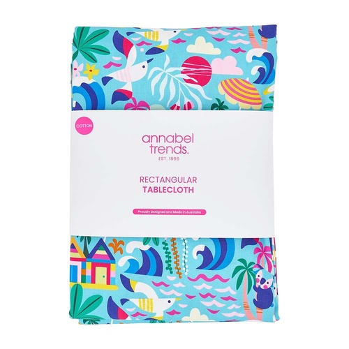 Annabel Trends Tablecloth - Cotton - Aussie Summer - Large 140cm x 300cm