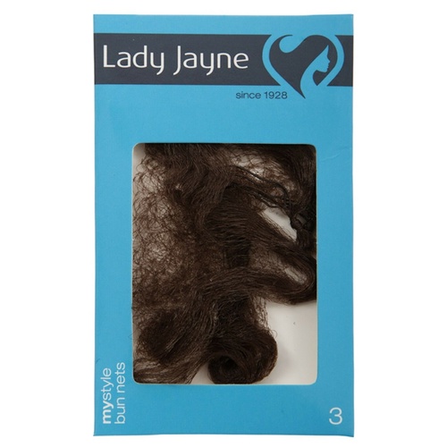 Lady Jayne Bun Nets, Mid Brown, Pk3