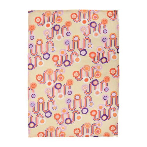 Annabel Trends Tea Towel Linen Groovy Rainbows