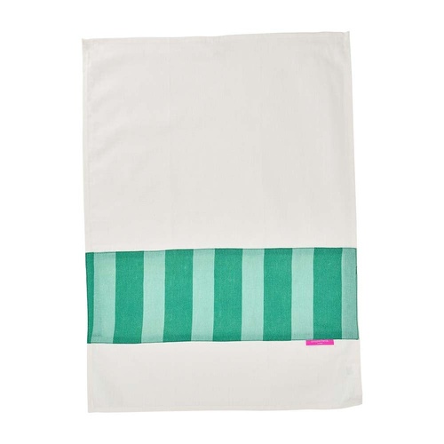 Annabel Trends Tea Towel - Cotton - Green Stripe