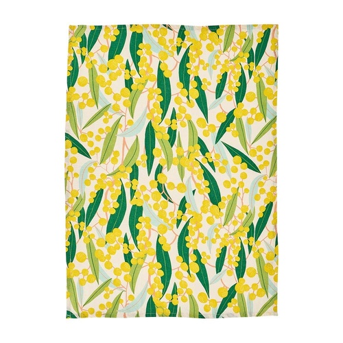 Annabel Trends Tea Towel - Linen Cotton - Golden Wattle