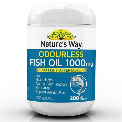Nature's Way Fish Oil 1000mg 200s Maintain Healthly Cholesterol Levels
